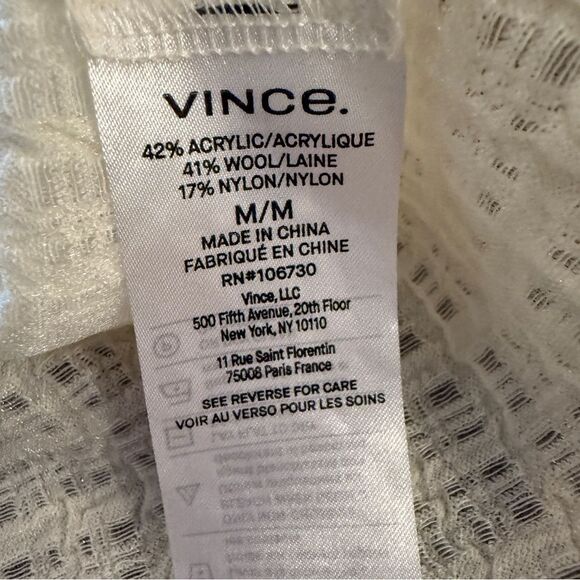Vince Plaid-Jacquard Long-Sleeve Top - Picture 8 of 9